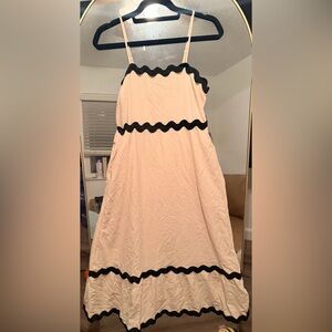 Cream Dress with Black Accents